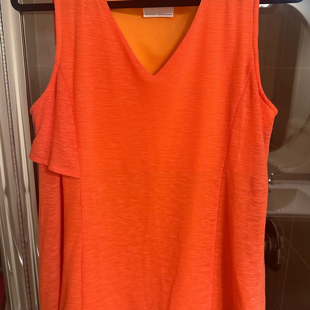 Lysse Orange Boxy Sleeveless Tank Top